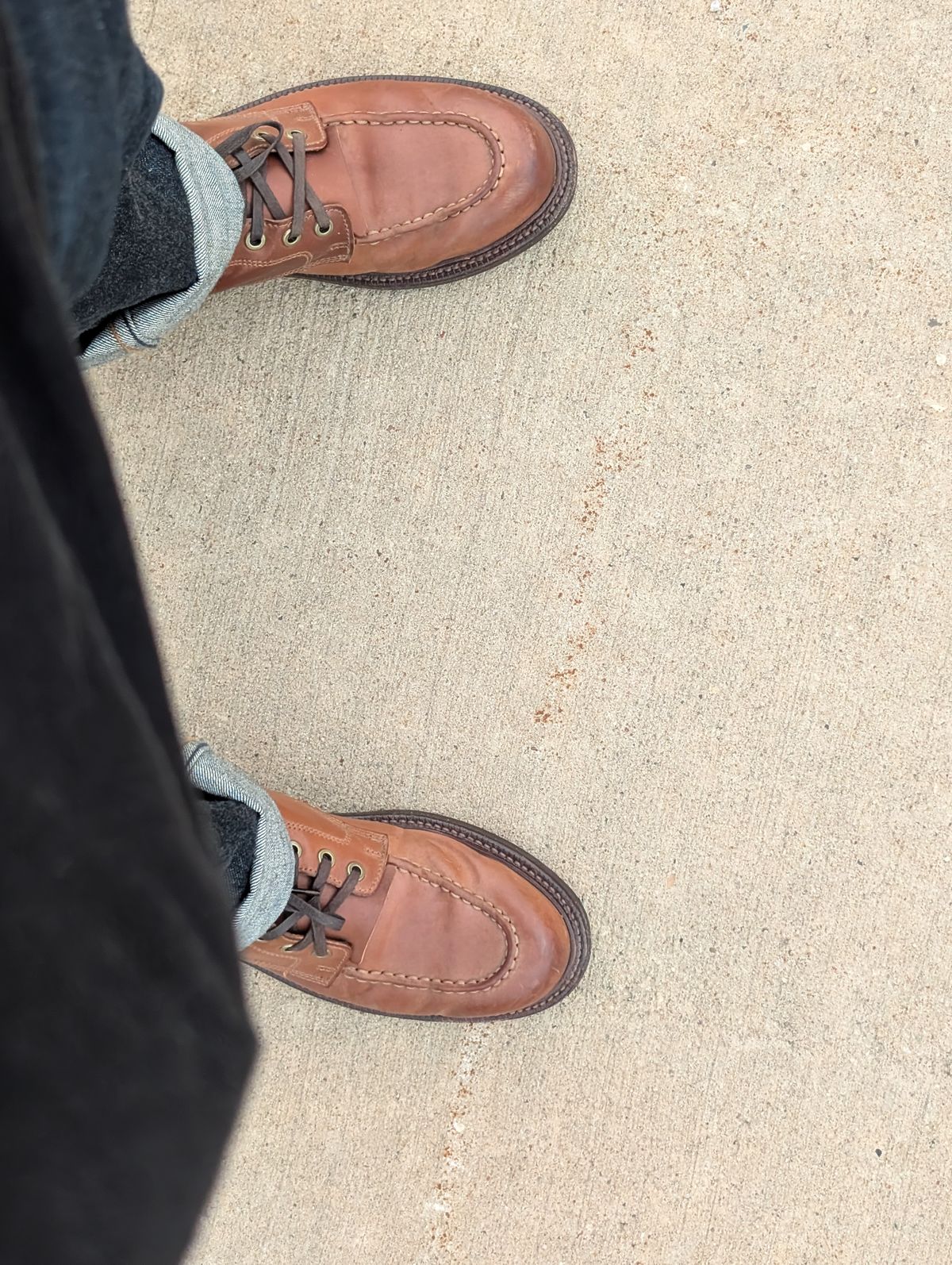 Photo by tyen10 on May 24, 2026 of the Grant Stone Brass Boot in Horween Honey Glazed Shell Cordovan.