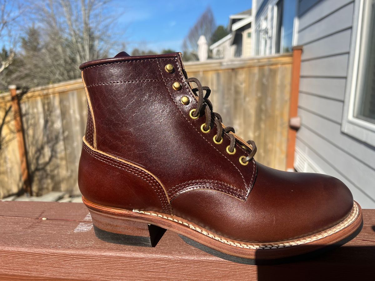 Photo by therealt20 on February 28, 2025 of the John Lofgren Steel Gang in Shinki Dark Brown Horsebutt.