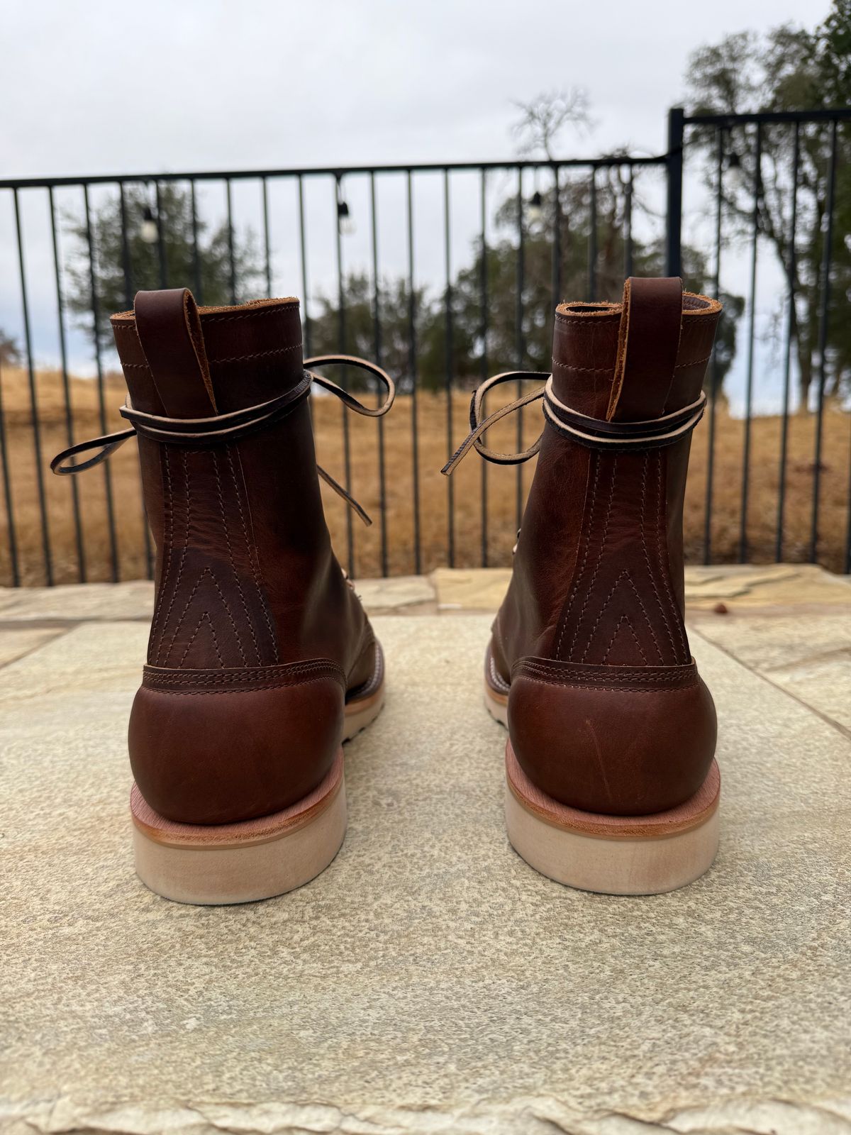 Photo by Shipwrx on October 1, 2025 of the Nicks Traveler in Horween Orange Predator.