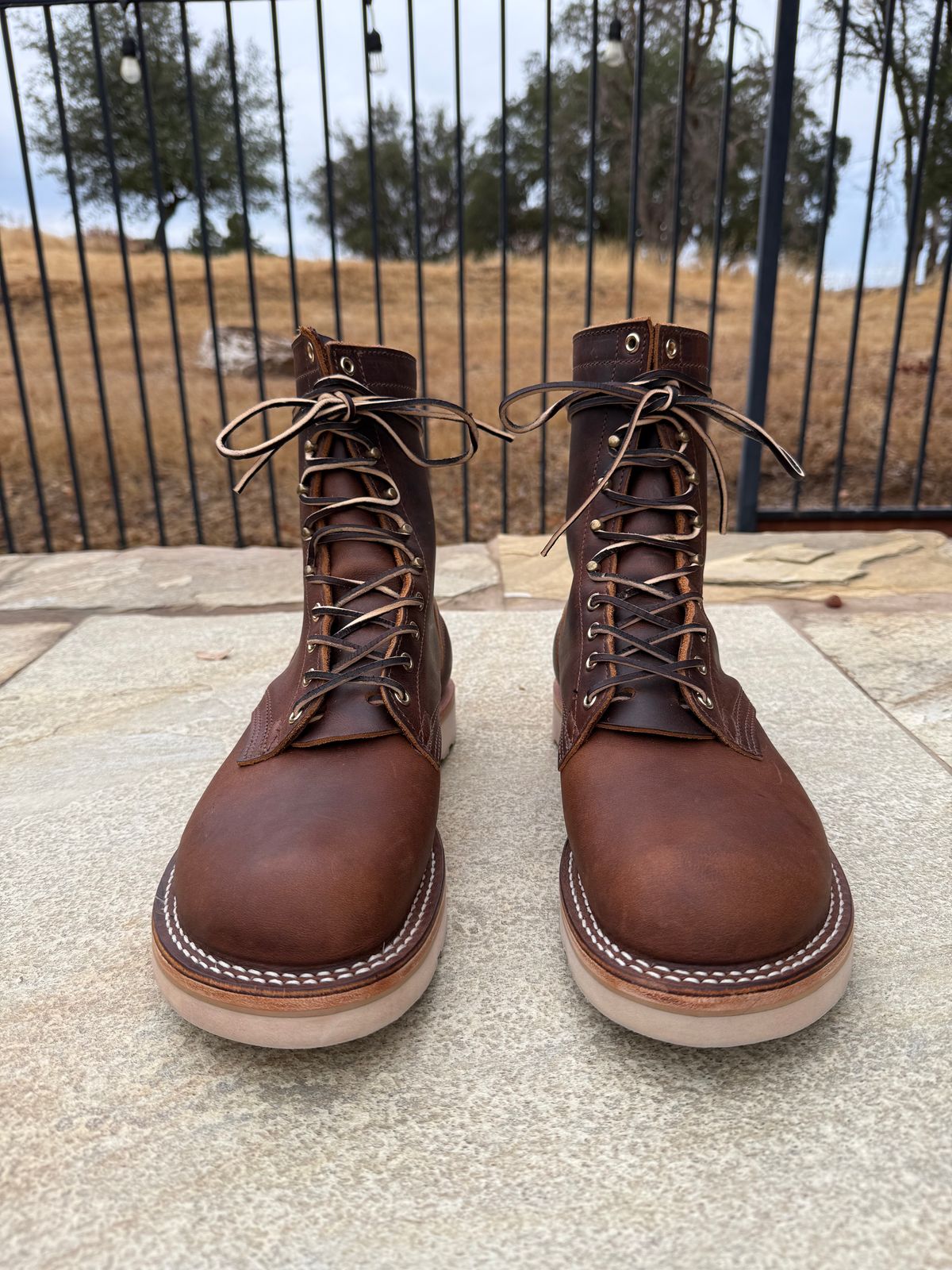 Photo by Shipwrx on October 1, 2025 of the Nicks Traveler in Horween Orange Predator.