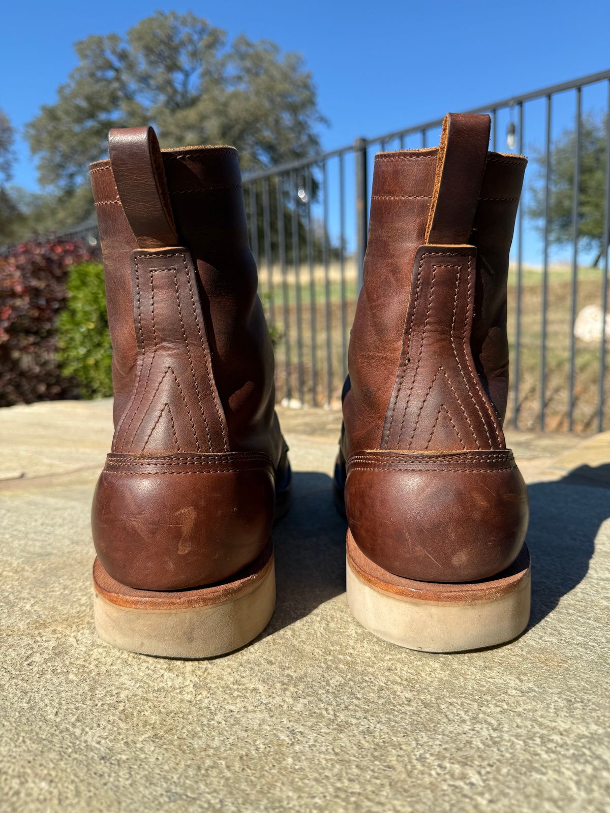 Photo by Shipwrx on November 2, 2025 of the Nicks Traveler in Horween Orange Predator.