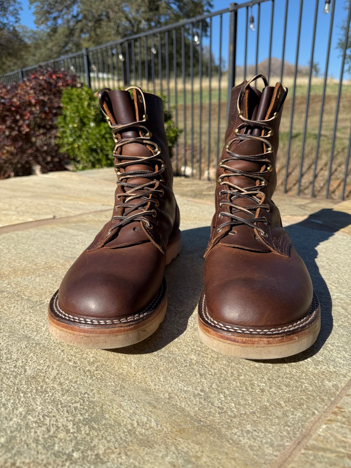 Photo by Shipwrx on November 2, 2025 of the Nicks Traveler in Horween Orange Predator.