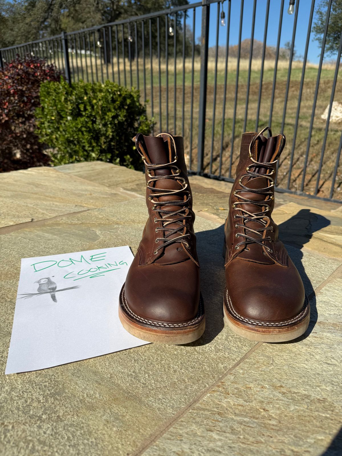 Photo by Shipwrx on November 2, 2025 of the Nicks Traveler in Horween Orange Predator.