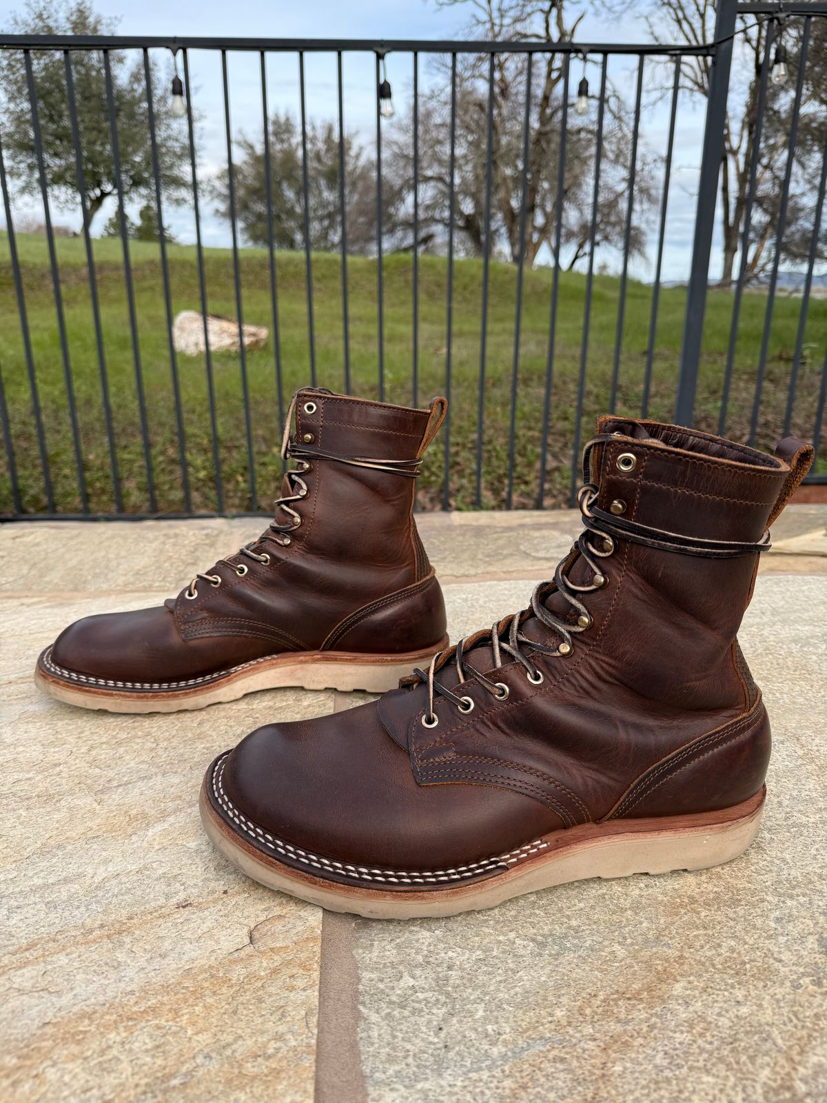 Photo by Shipwrx on January 2, 2026 of the Nicks Traveler in Horween Orange Predator.