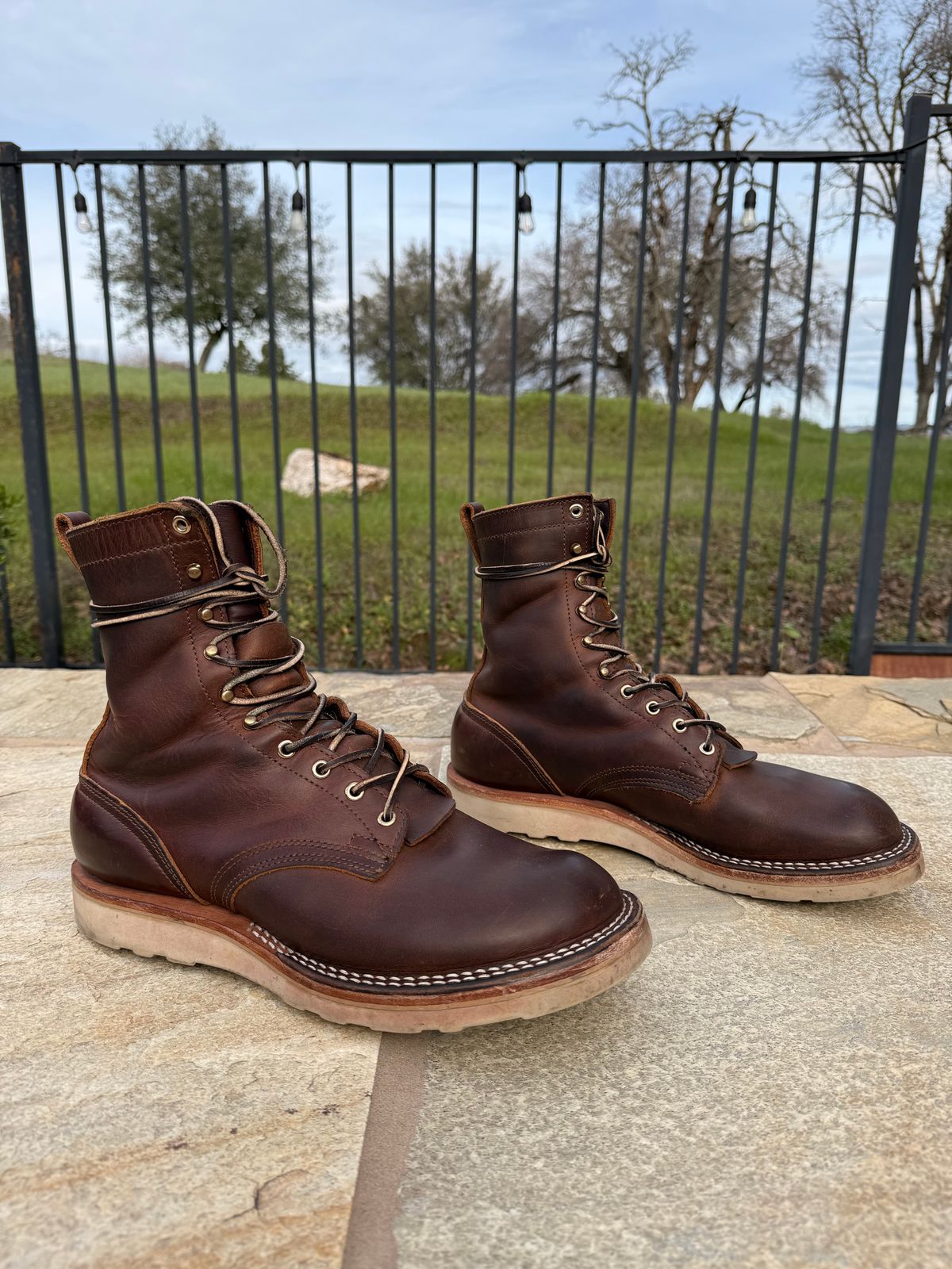 Photo by Shipwrx on January 2, 2026 of the Nicks Traveler in Horween Orange Predator.