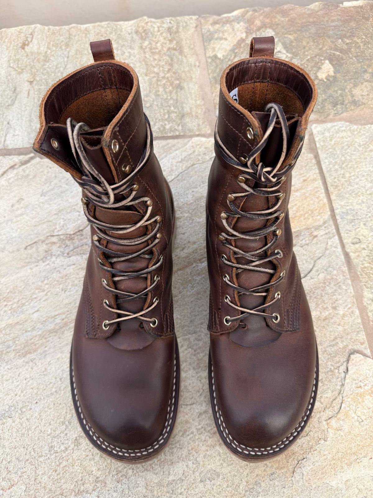 Photo by Shipwrx on January 2, 2026 of the Nicks Traveler in Horween Orange Predator.