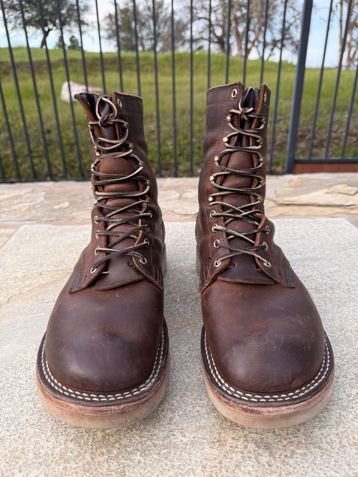 Photo by Shipwrx on February 2, 2026 of the Nicks Traveler in Horween Orange Predator.