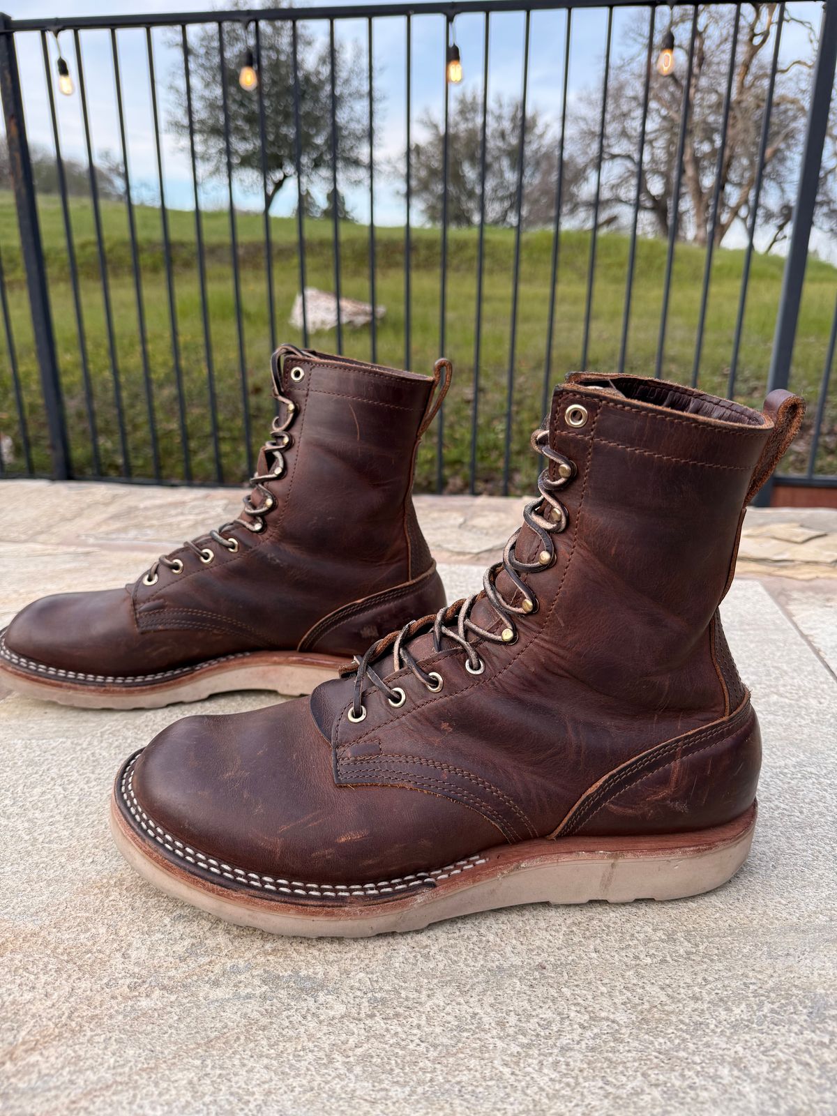 Photo by Shipwrx on February 2, 2026 of the Nicks Traveler in Horween Orange Predator.