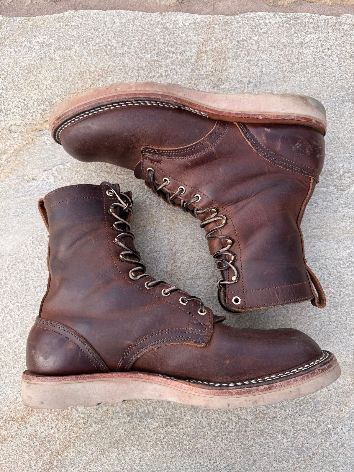 Photo by Shipwrx on February 2, 2026 of the Nicks Traveler in Horween Orange Predator.