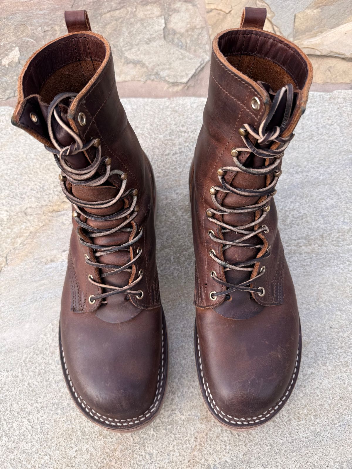 Photo by Shipwrx on February 2, 2026 of the Nicks Traveler in Horween Orange Predator.