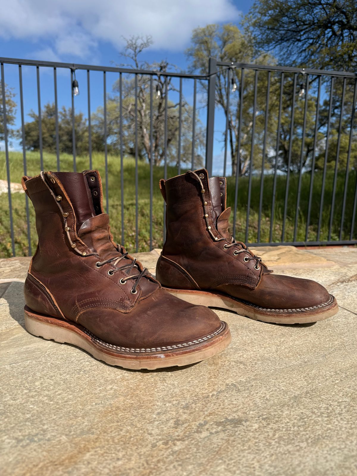 Photo by Shipwrx on March 2, 2026 of the Nicks Traveler in Horween Orange Predator.