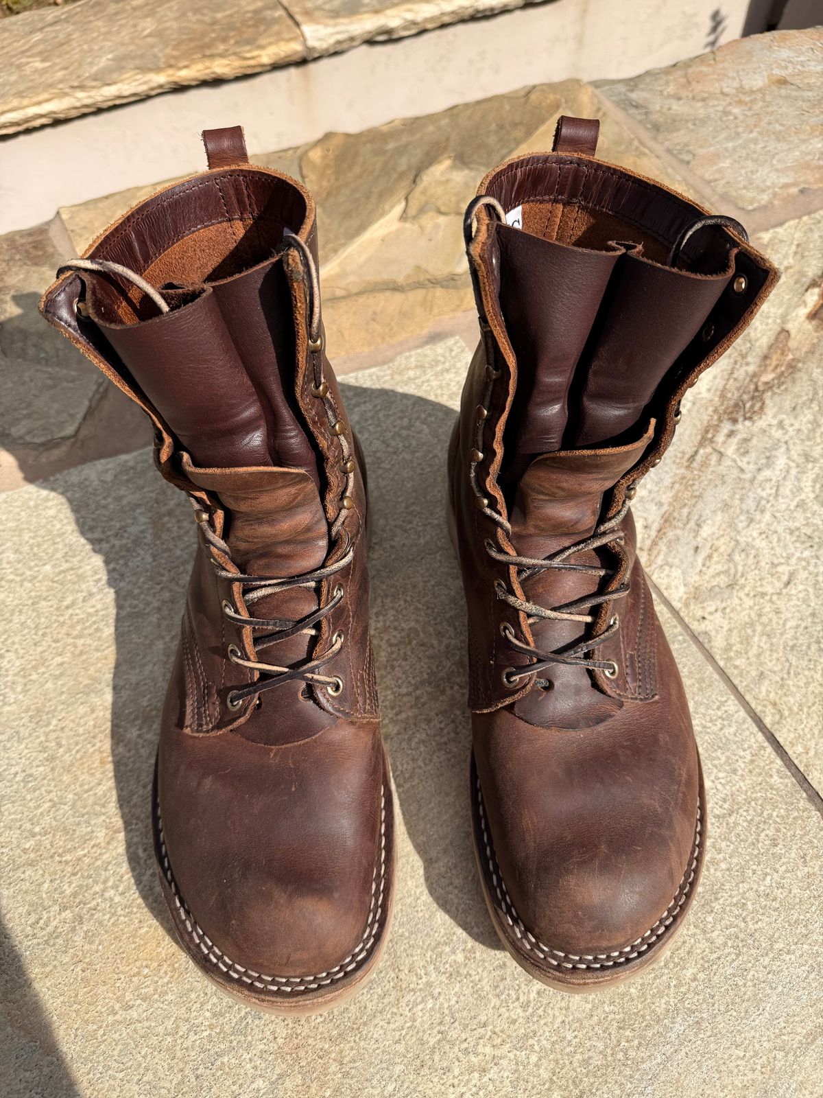 Photo by Shipwrx on March 2, 2026 of the Nicks Traveler in Horween Orange Predator.