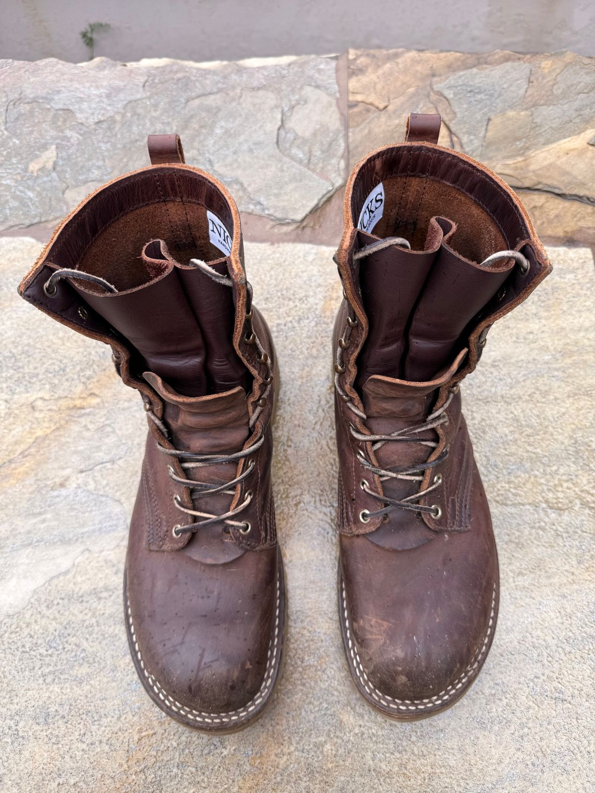 Photo by Shipwrx on April 1, 2026 of the Nicks Traveler in Horween Orange Predator.