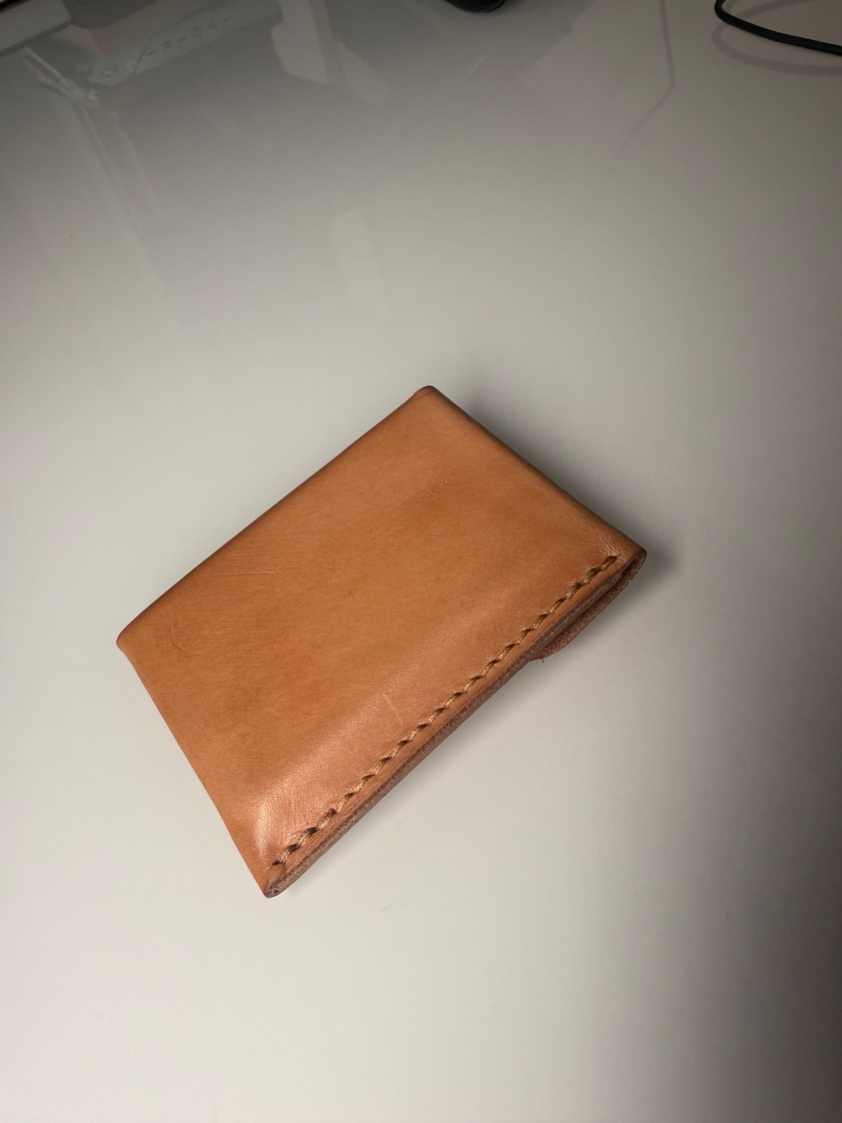 Photo by Shipwrx on January 2, 2026 of the Ship John Foley Card Wallet in Natural.