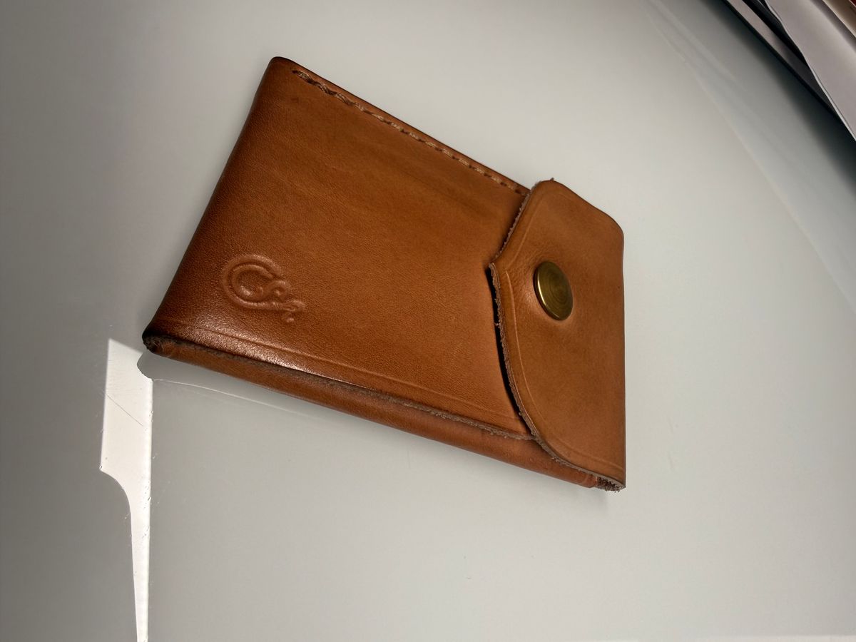 Photo by Shipwrx on March 2, 2026 of the Ship John Foley Card Wallet in Natural.