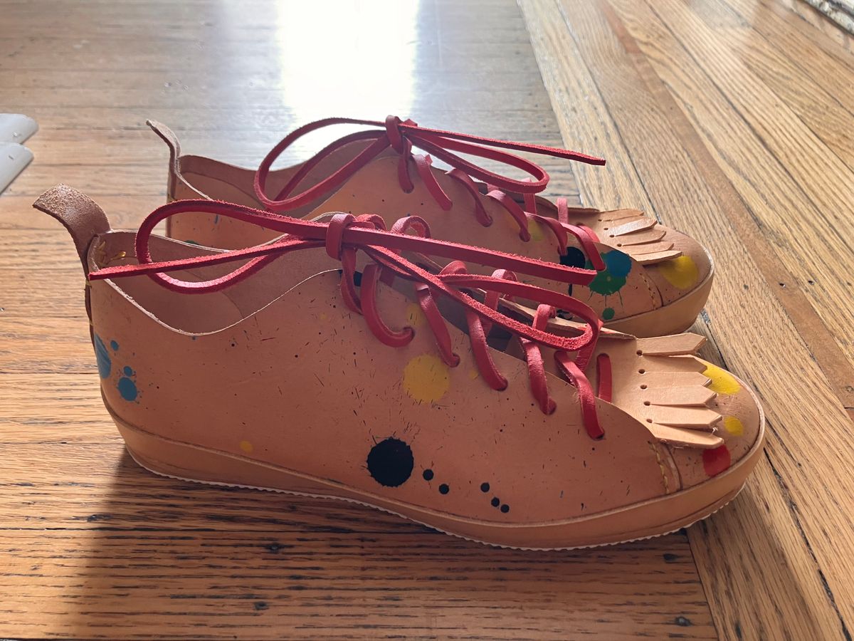 Photo by smalls.and.co on October 15, 2024 of the Smalls & co Sneaker in Vegtable Tanned leather.