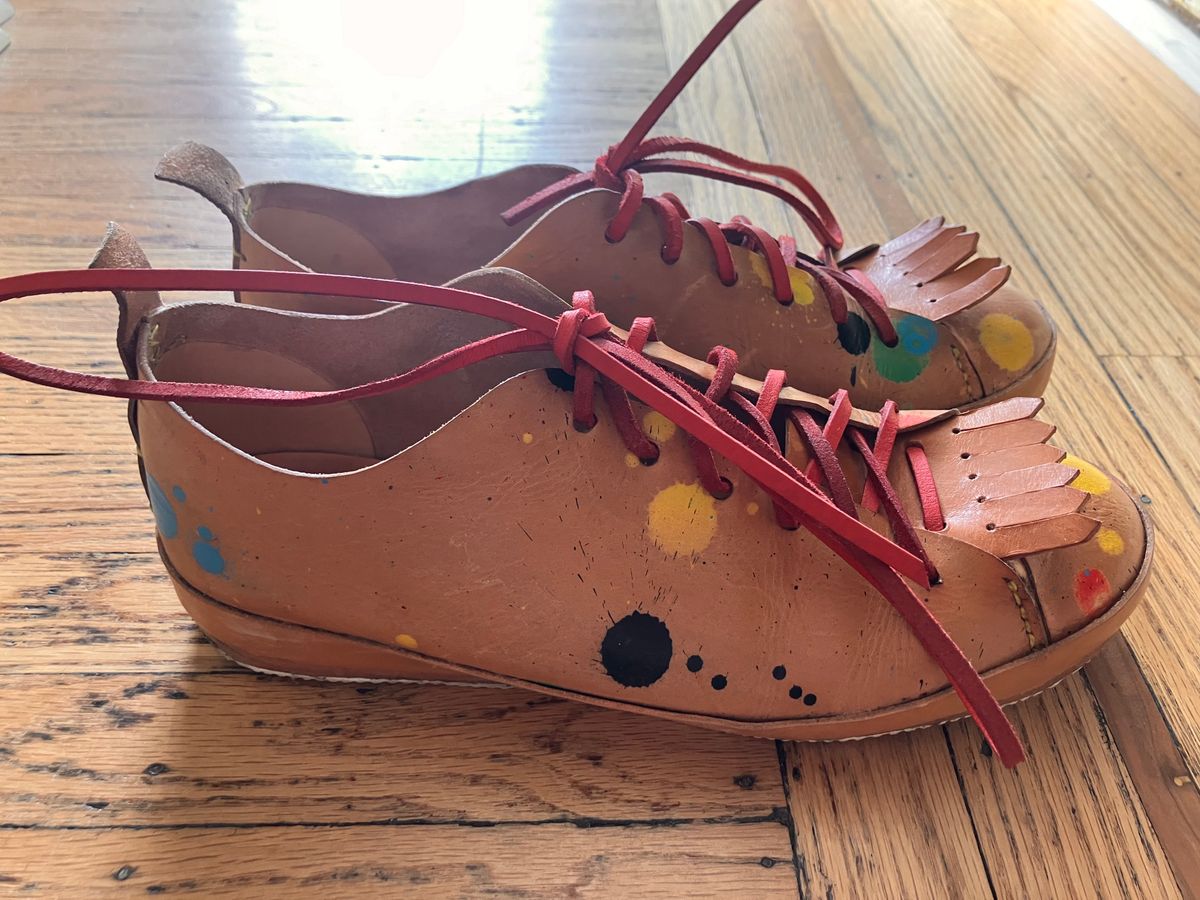 Photo by smalls.and.co on November 5, 2024 of the Smalls & co Sneaker in Vegtable Tanned leather.