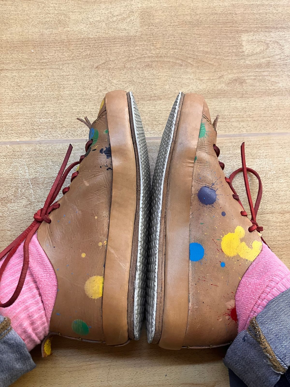 Photo by smalls.and.co on November 10, 2024 of the Smalls & co Sneaker in Vegtable Tanned leather.