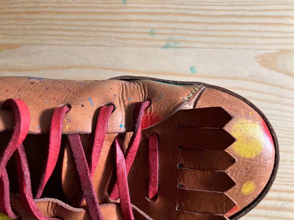 Photo by smalls.and.co on January 5, 2025 of the Smalls & co Sneaker in Vegtable Tanned leather.
