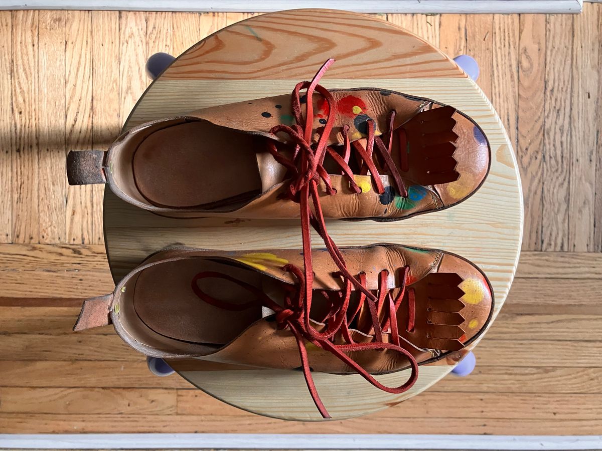 Photo by smalls.and.co on January 5, 2025 of the Smalls & co Sneaker in Vegtable Tanned leather.