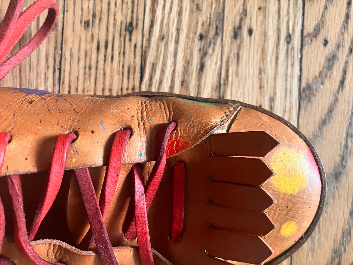 Photo by smalls.and.co on February 4, 2025 of the Smalls & co Sneaker in Vegtable Tanned leather.