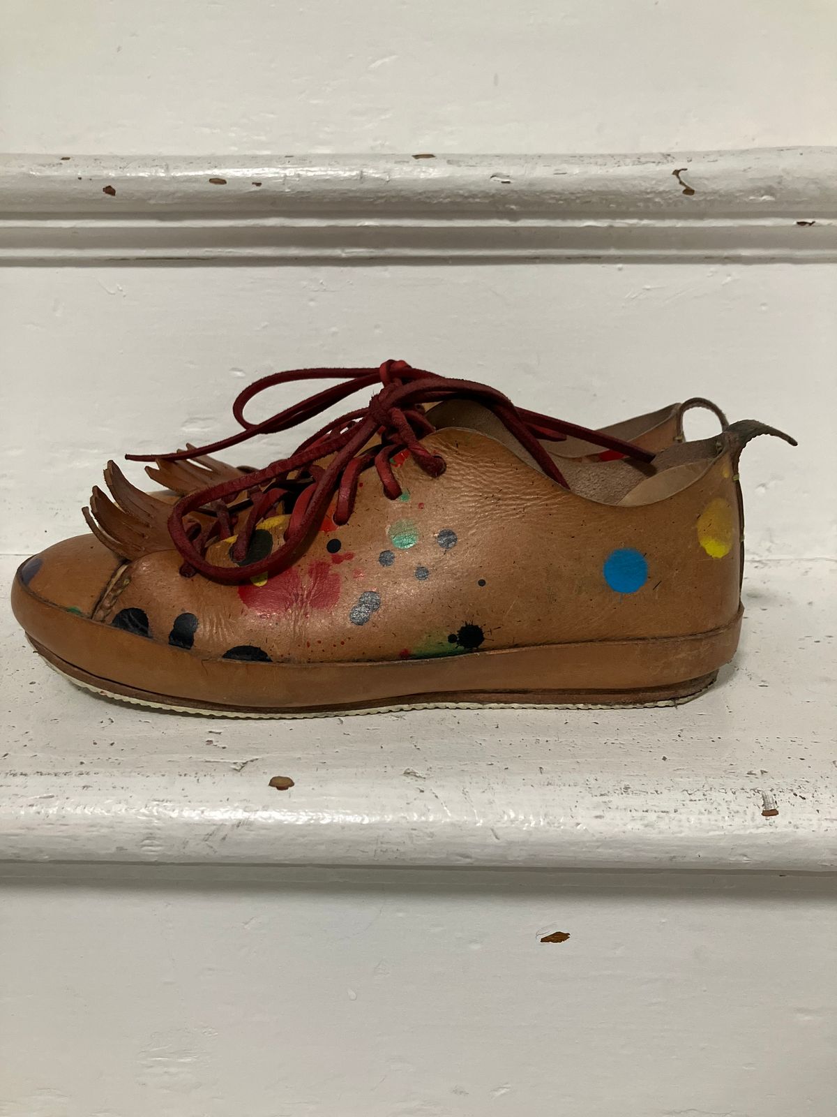 Photo by smalls.and.co on March 6, 2025 of the Smalls & co Sneaker in Vegtable Tanned leather.