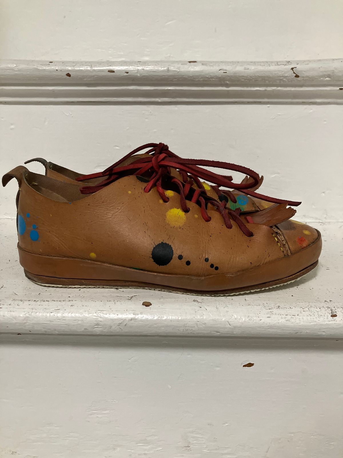 Photo by smalls.and.co on March 6, 2025 of the Smalls & co Sneaker in Vegtable Tanned leather.