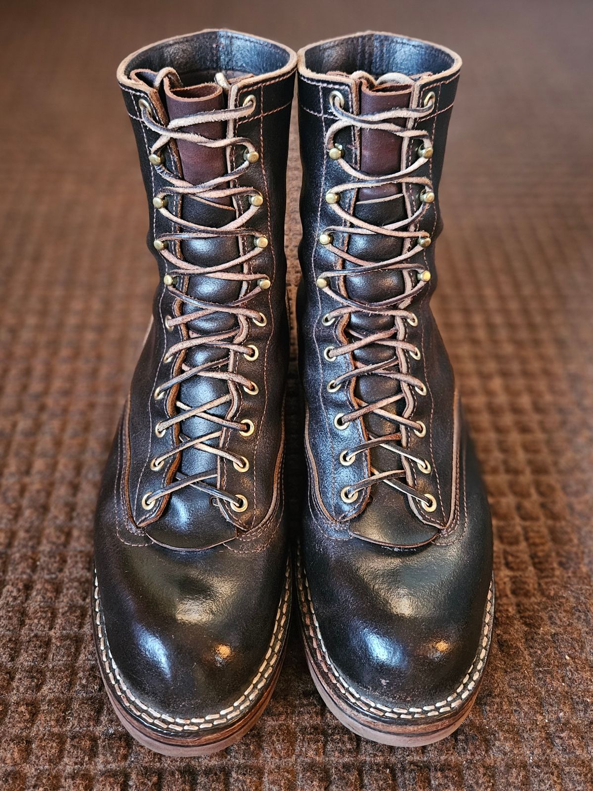 Photo by shipwreckwillie on March 13, 2026 of the Nicks Lace To Toe in Horween Brown Waxed Flesh.