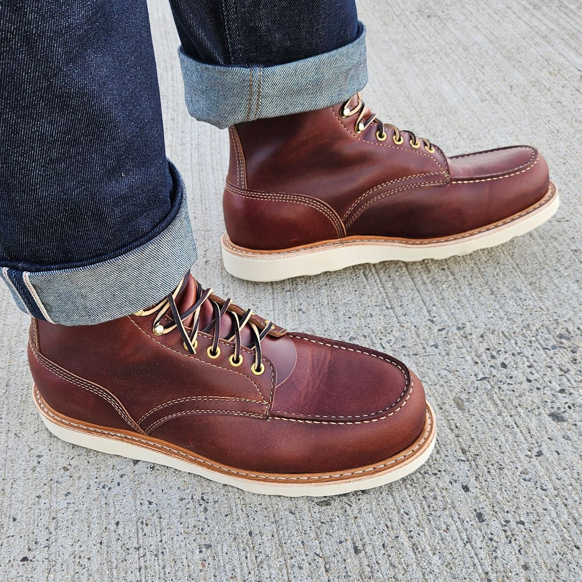 Photo by shipwreckwillie on March 20, 2025 of the White's Perry 6" Select in Seidel British Tan Double Shot.
