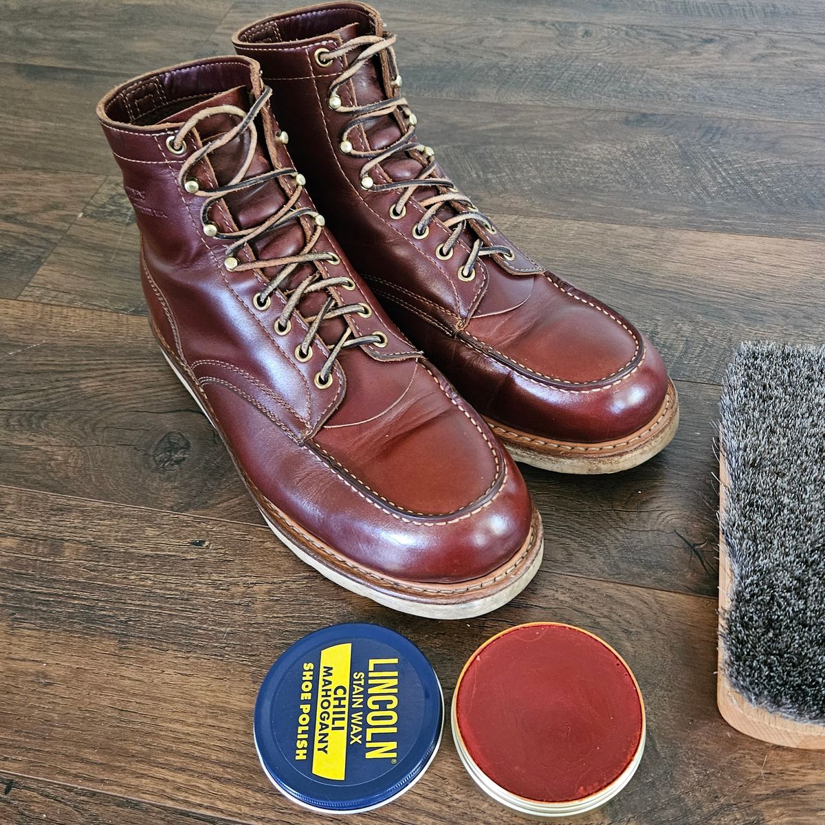 Photo by shipwreckwillie on March 12, 2026 of the White's Perry 6" Select in Seidel British Tan Double Shot.