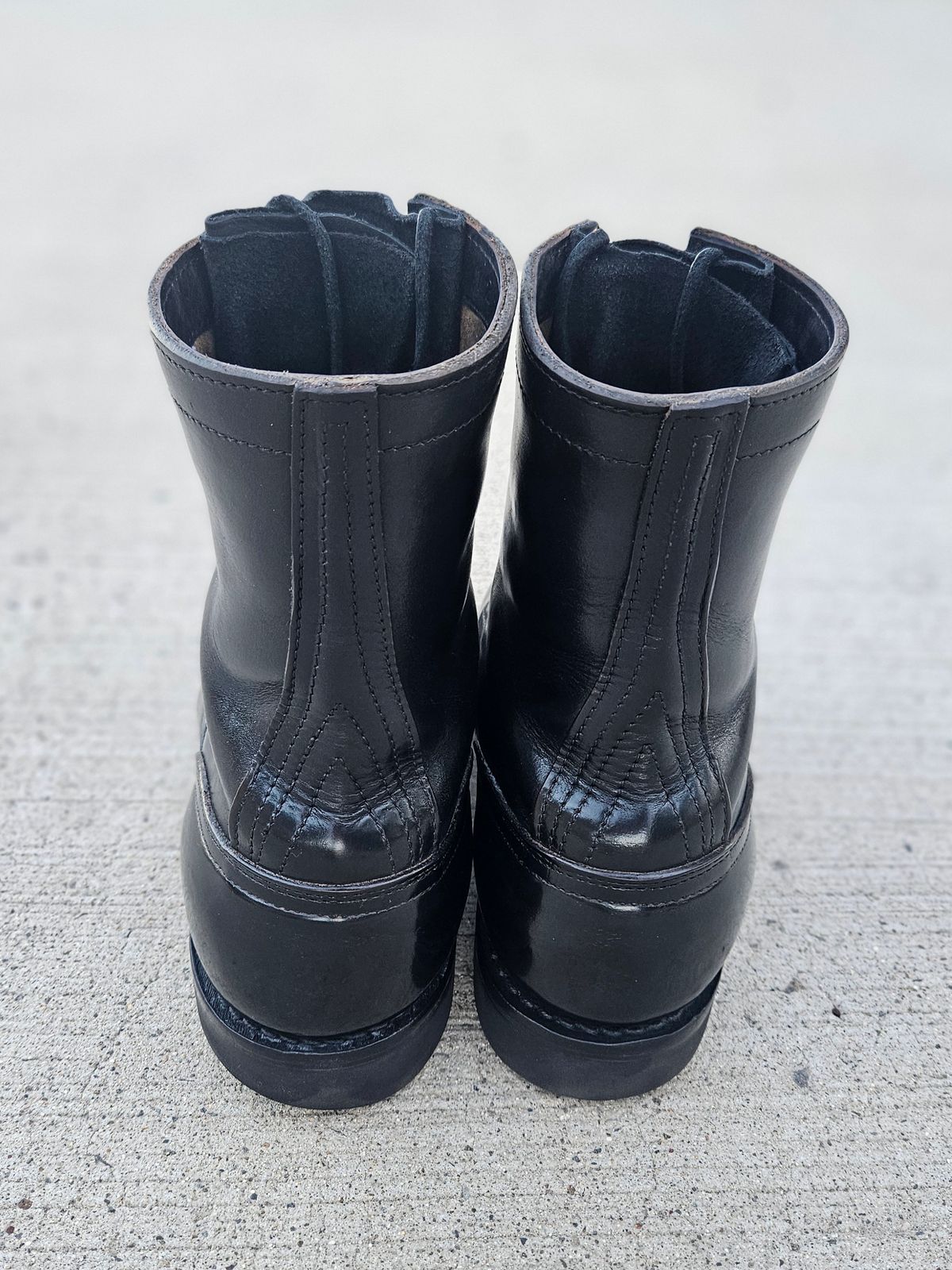 Photo by shipwreckwillie on March 13, 2026 of the Nicks Lace To Toe in Horween Black Chromexcel.