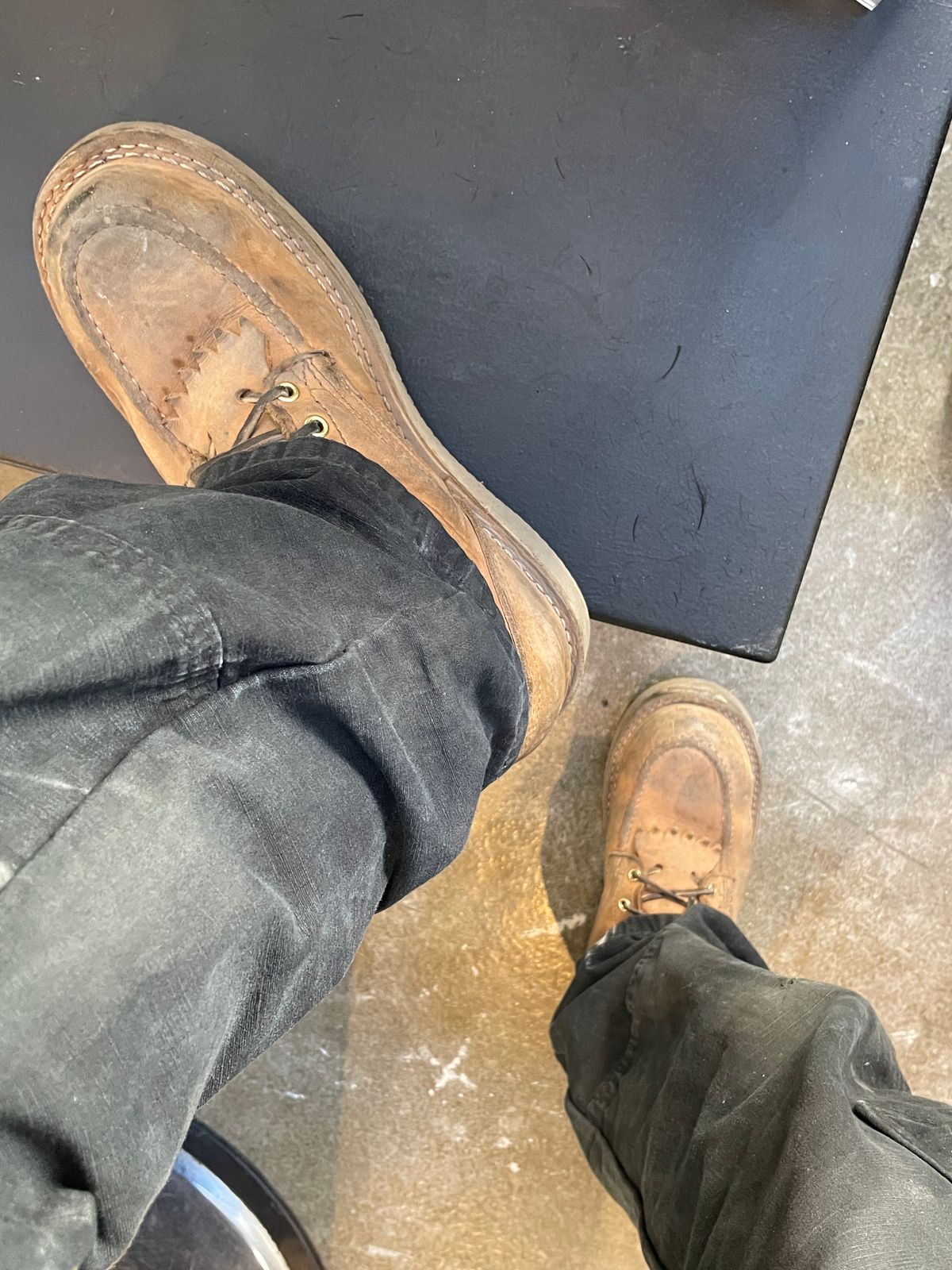 Photo by KuKuSparky on October 27, 2024 of the Nicks Moc Toe Pro in Seidel 1964 Tan.