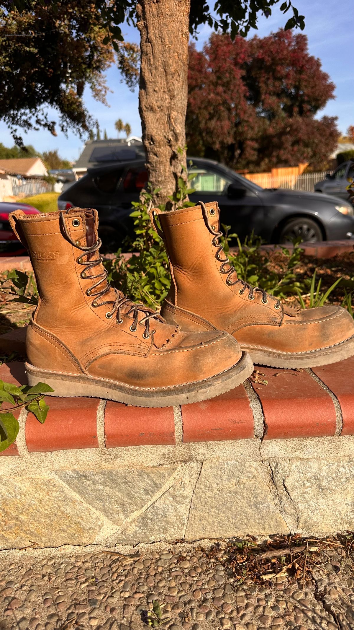 Photo by KuKuSparky on November 6, 2024 of the Nicks Moc Toe Pro in Seidel 1964 Tan.
