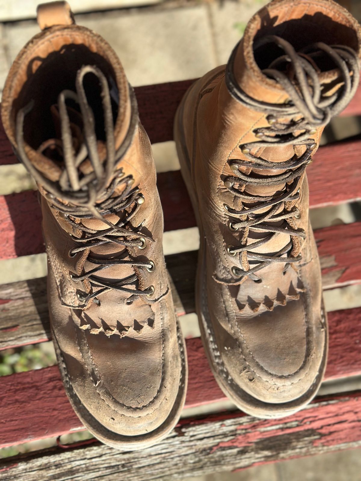 Photo by KuKuSparky on January 5, 2025 of the Nicks Moc Toe Pro in Seidel 1964 Tan.