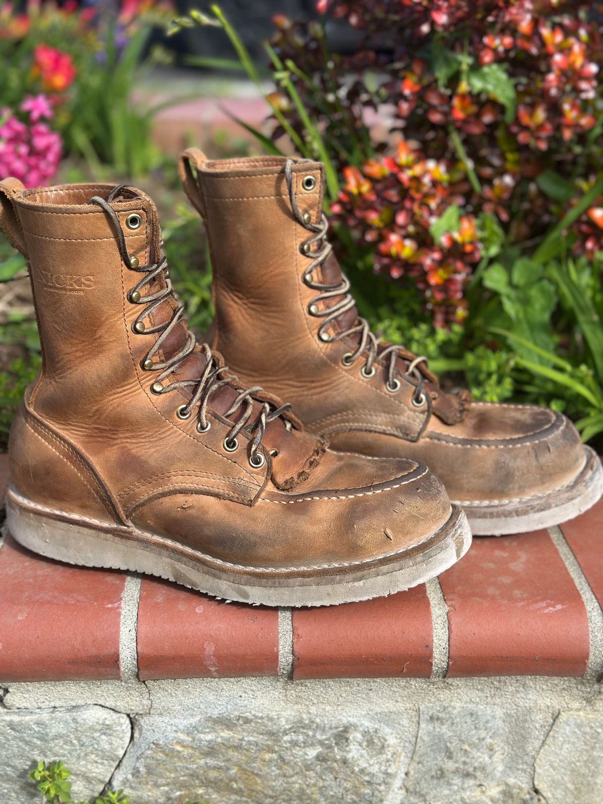 Photo by KuKuSparky on March 2, 2025 of the Nicks Moc Toe Pro in Seidel 1964 Tan.