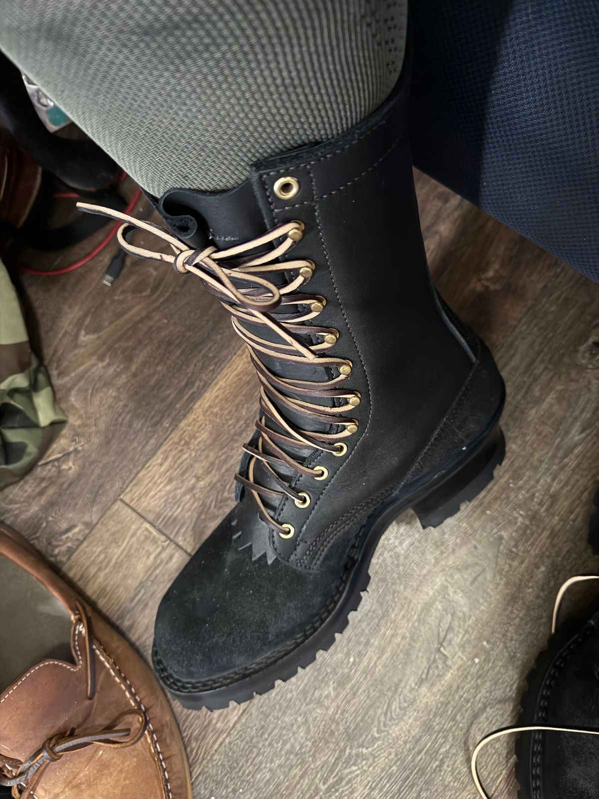 Photo by BigDawg308 on August 8, 2025 of the Nicks Hot Shot in Seidel MaxSupport Black & Seidel MaxSupport Black Roughout.