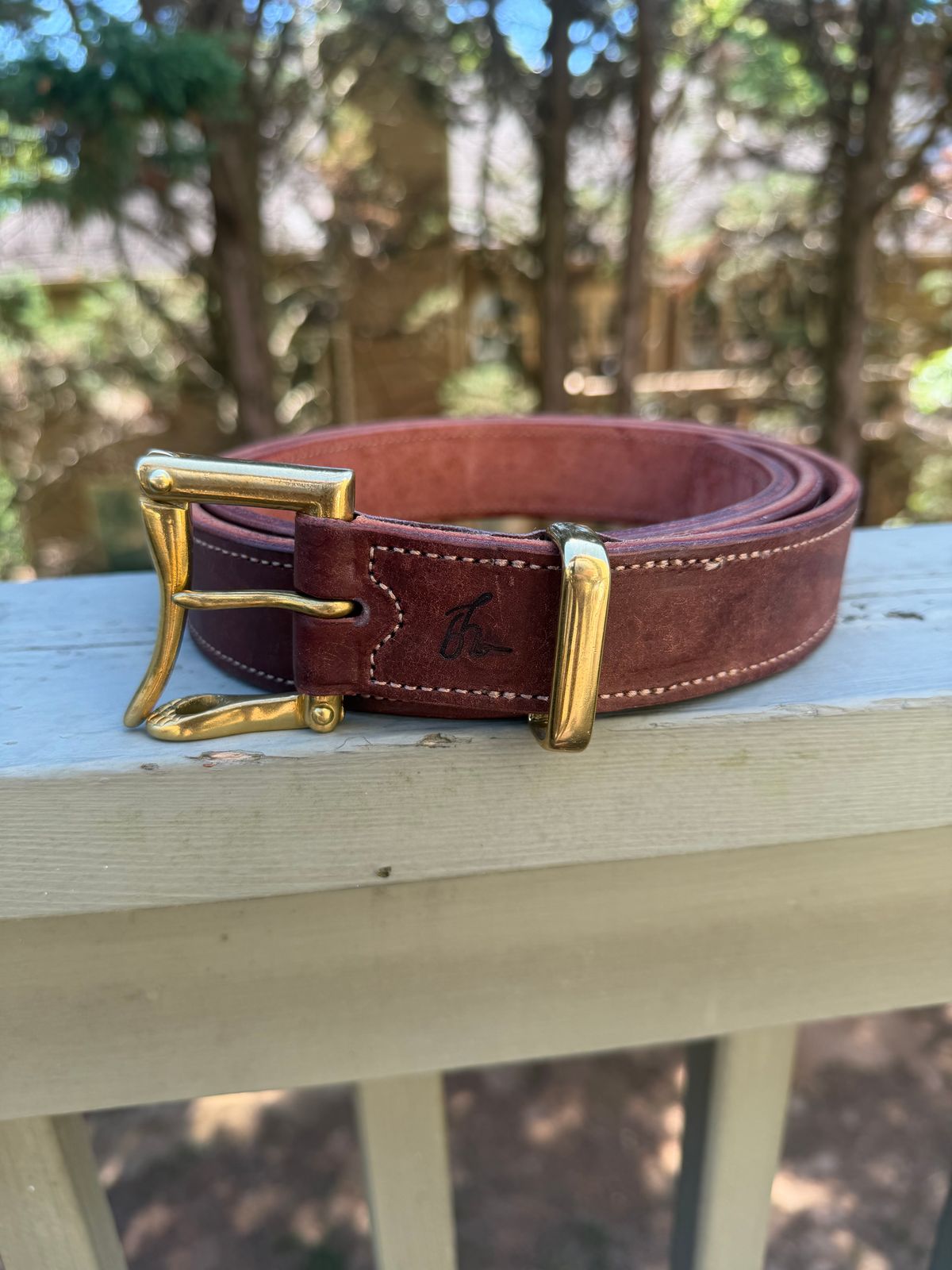 Photo by BigDawg308 on May 14, 2026 of the BHHB Leather Belt in Badalassi Carlo Dark Brown Pueblo & Herman Oak Bark Tanned.