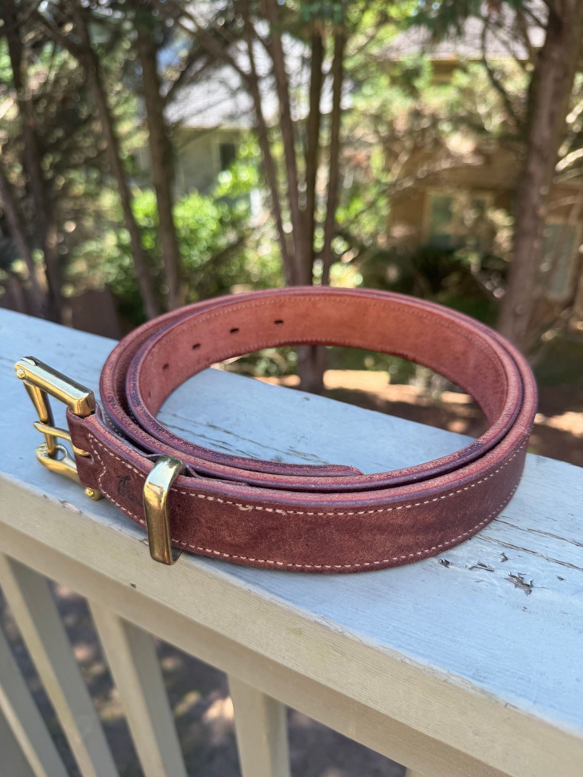 Photo by BigDawg308 on May 14, 2026 of the BHHB Leather Belt in Badalassi Carlo Dark Brown Pueblo & Herman Oak Bark Tanned.