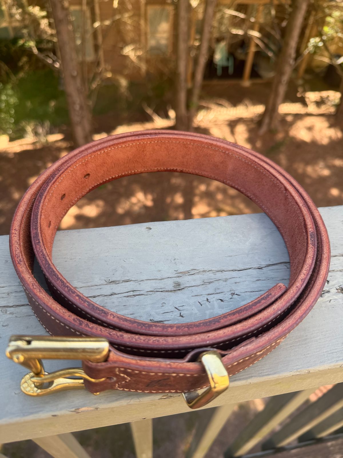 Photo by BigDawg308 on May 14, 2026 of the BHHB Leather Belt in Badalassi Carlo Dark Brown Pueblo & Herman Oak Bark Tanned.