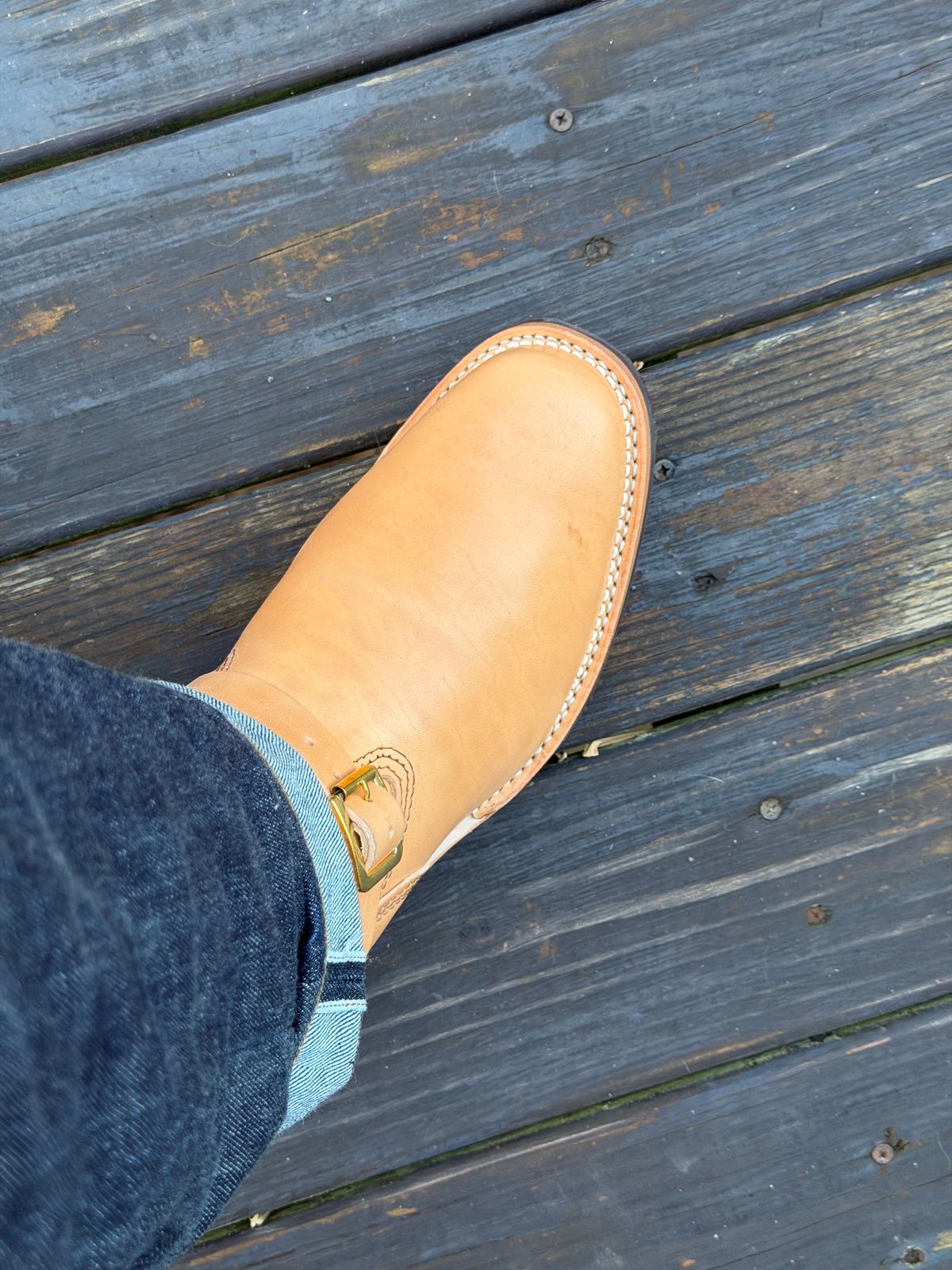 Photo by jy7.62 on February 11, 2026 of the Wesco Mister Lou in Maryam Vachetta Natural Horsebutt.