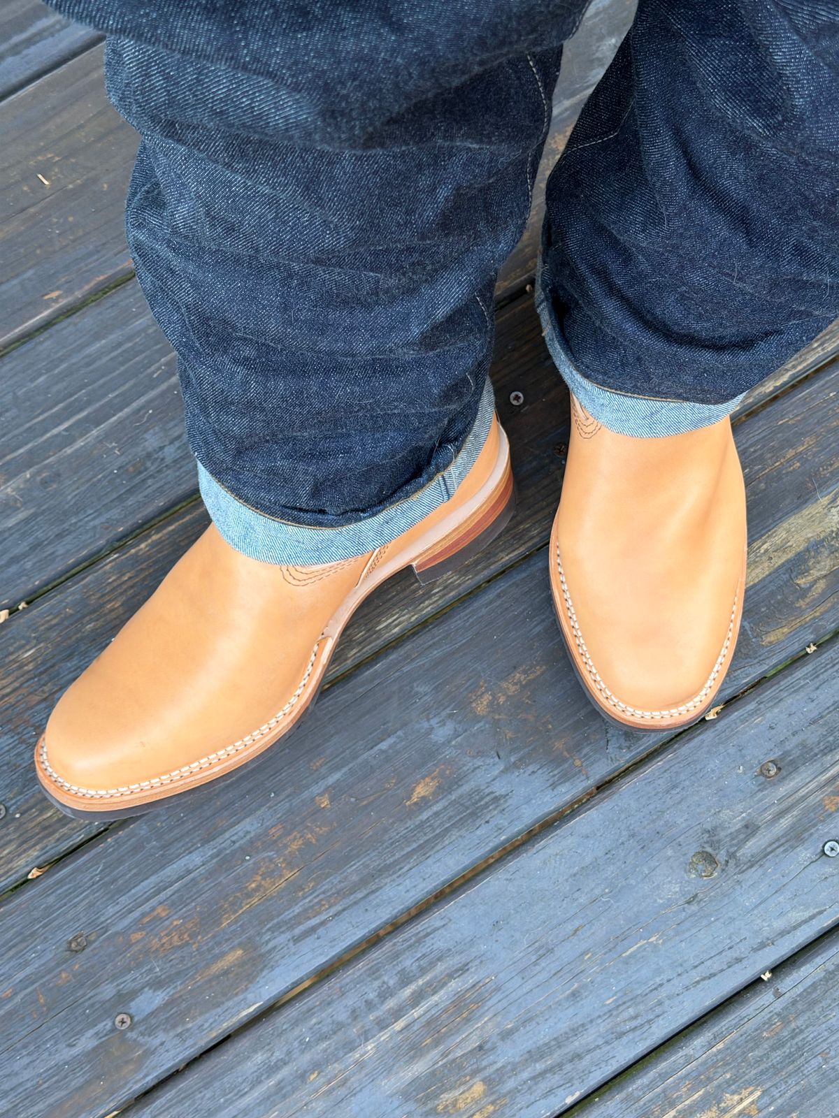 Photo by jy7.62 on February 11, 2026 of the Wesco Mister Lou in Maryam Vachetta Natural Horsebutt.