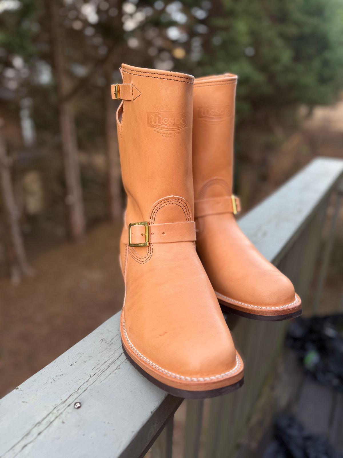 Photo by jy7.62 on February 11, 2026 of the Wesco Mister Lou in Maryam Vachetta Natural Horsebutt.