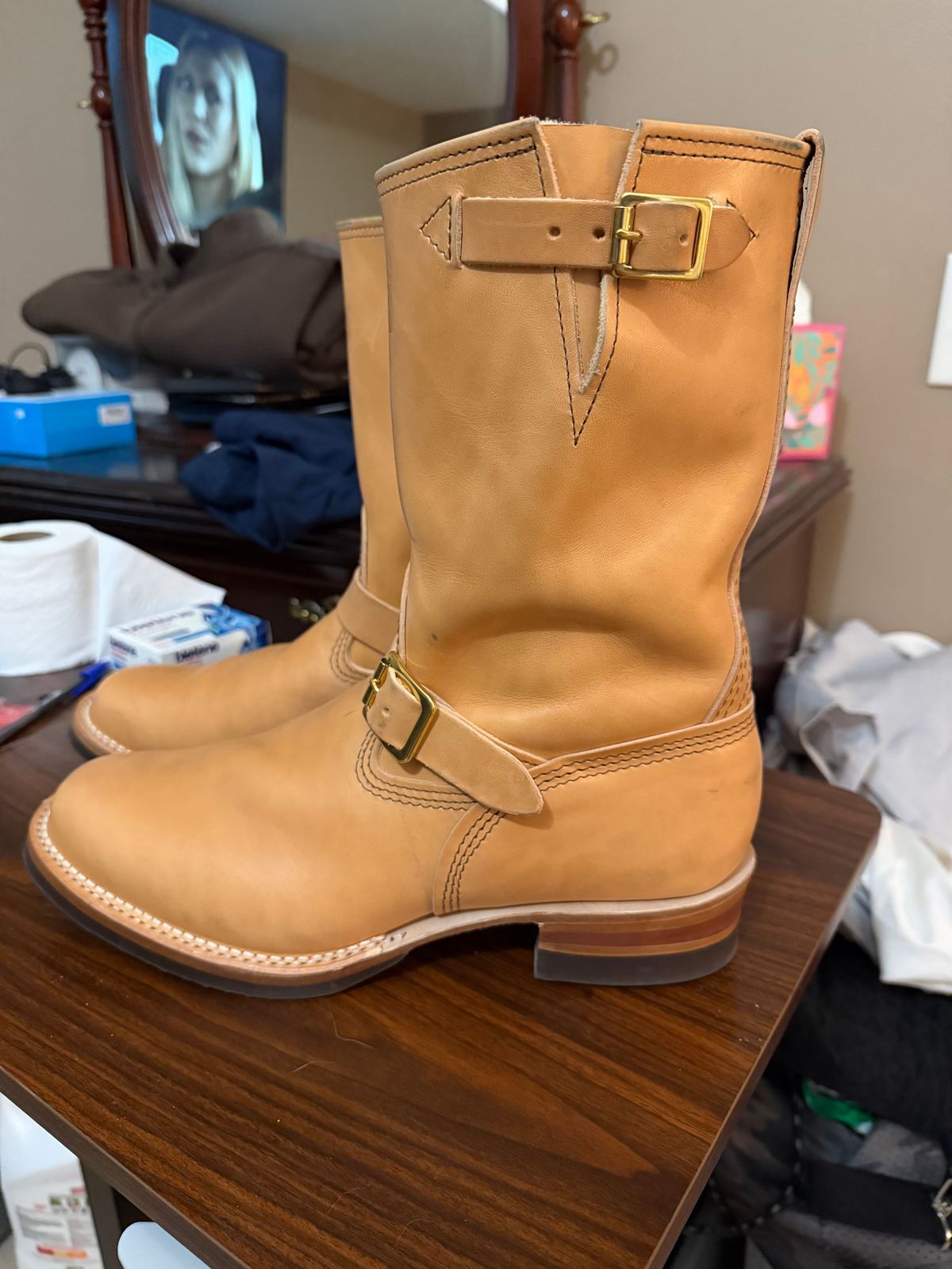 Photo by BigDawg308 on February 16, 2026 of the Wesco Mister Lou in Maryam Vachetta Natural Horsebutt.