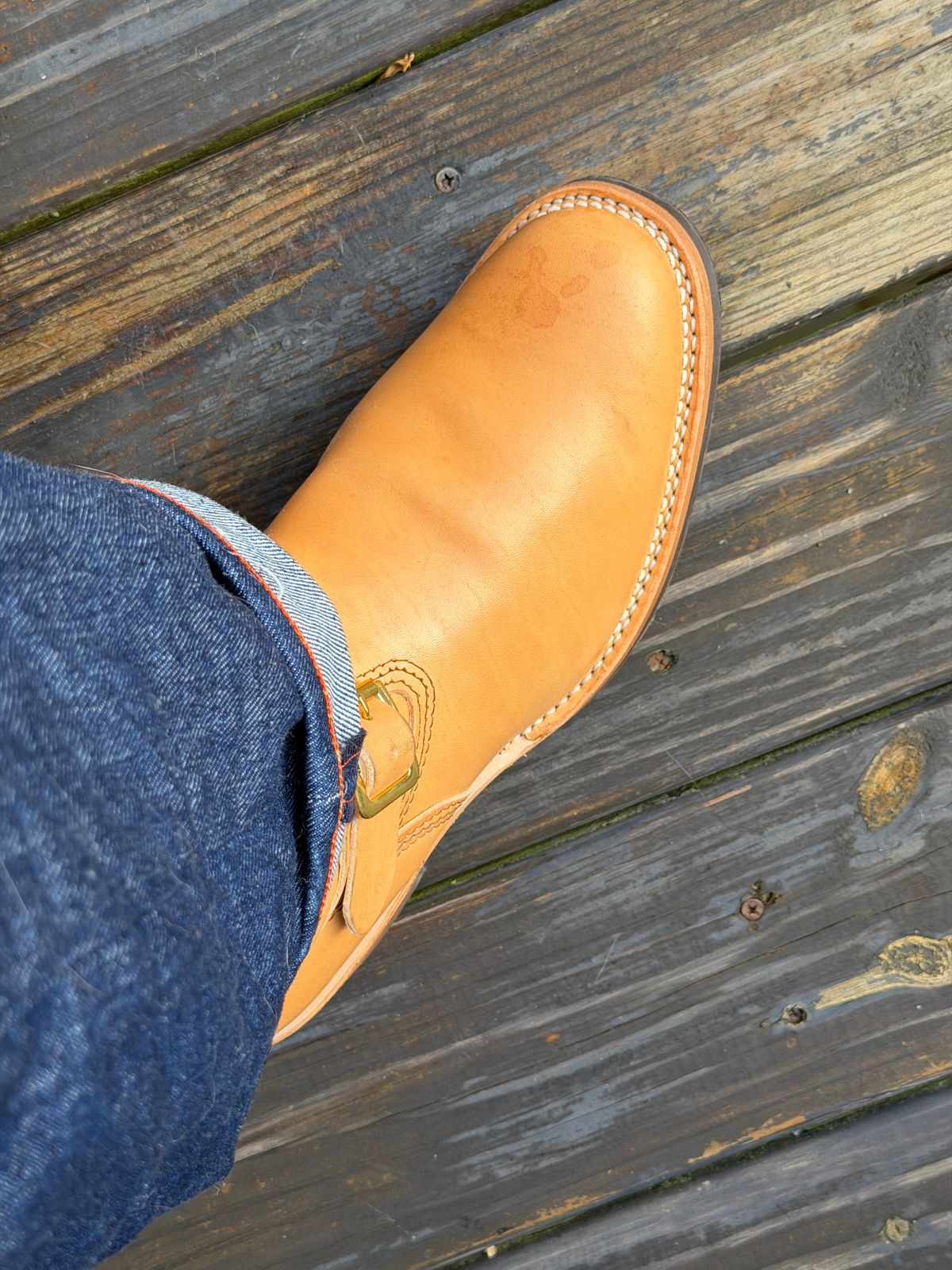 Photo by BigDawg308 on February 21, 2026 of the Wesco Mister Lou in Maryam Vachetta Natural Horsebutt.