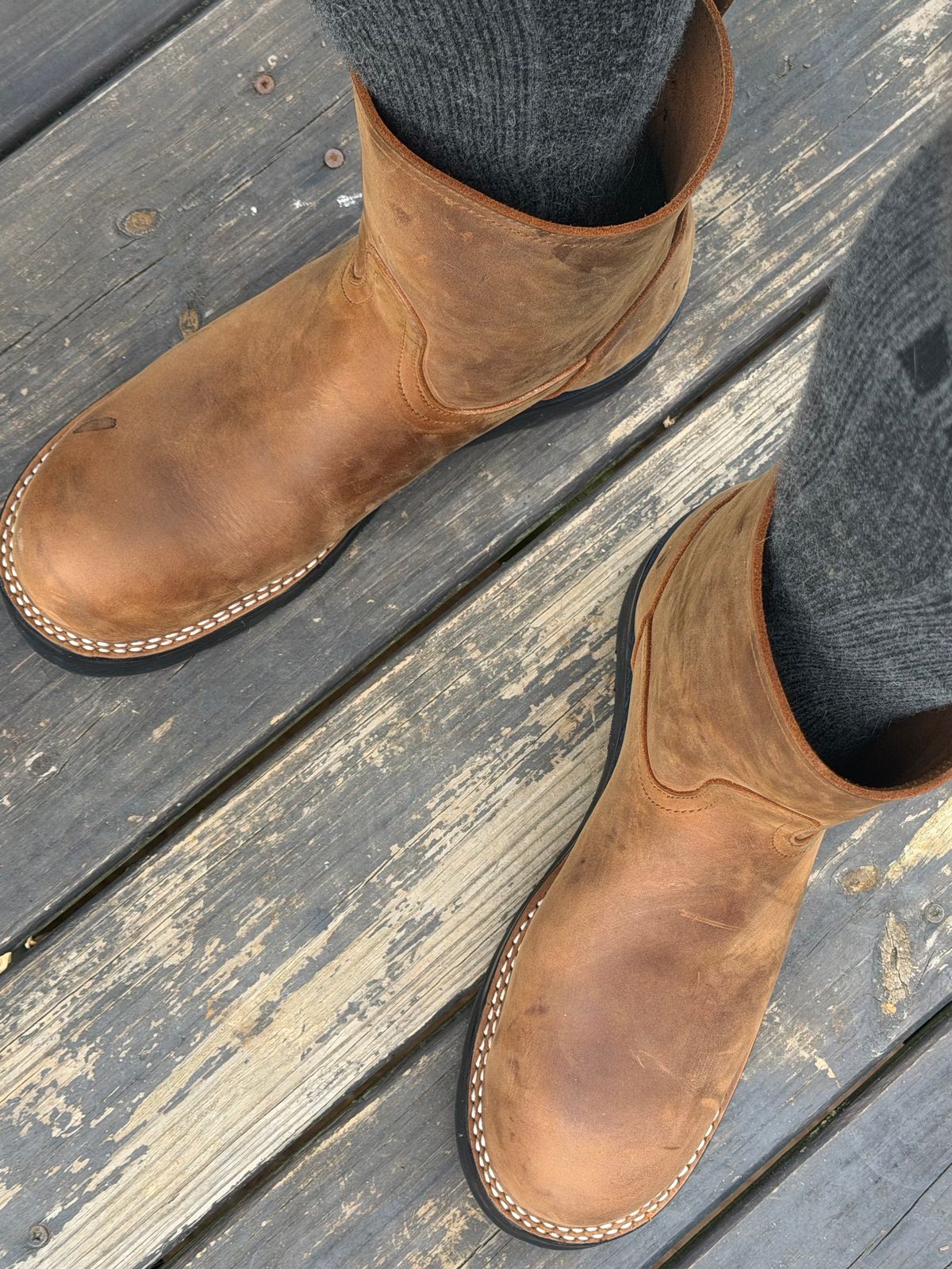 Photo by jy7.62 on February 14, 2026 of the Nicks Wellington in Seidel WeatherShield Brown.