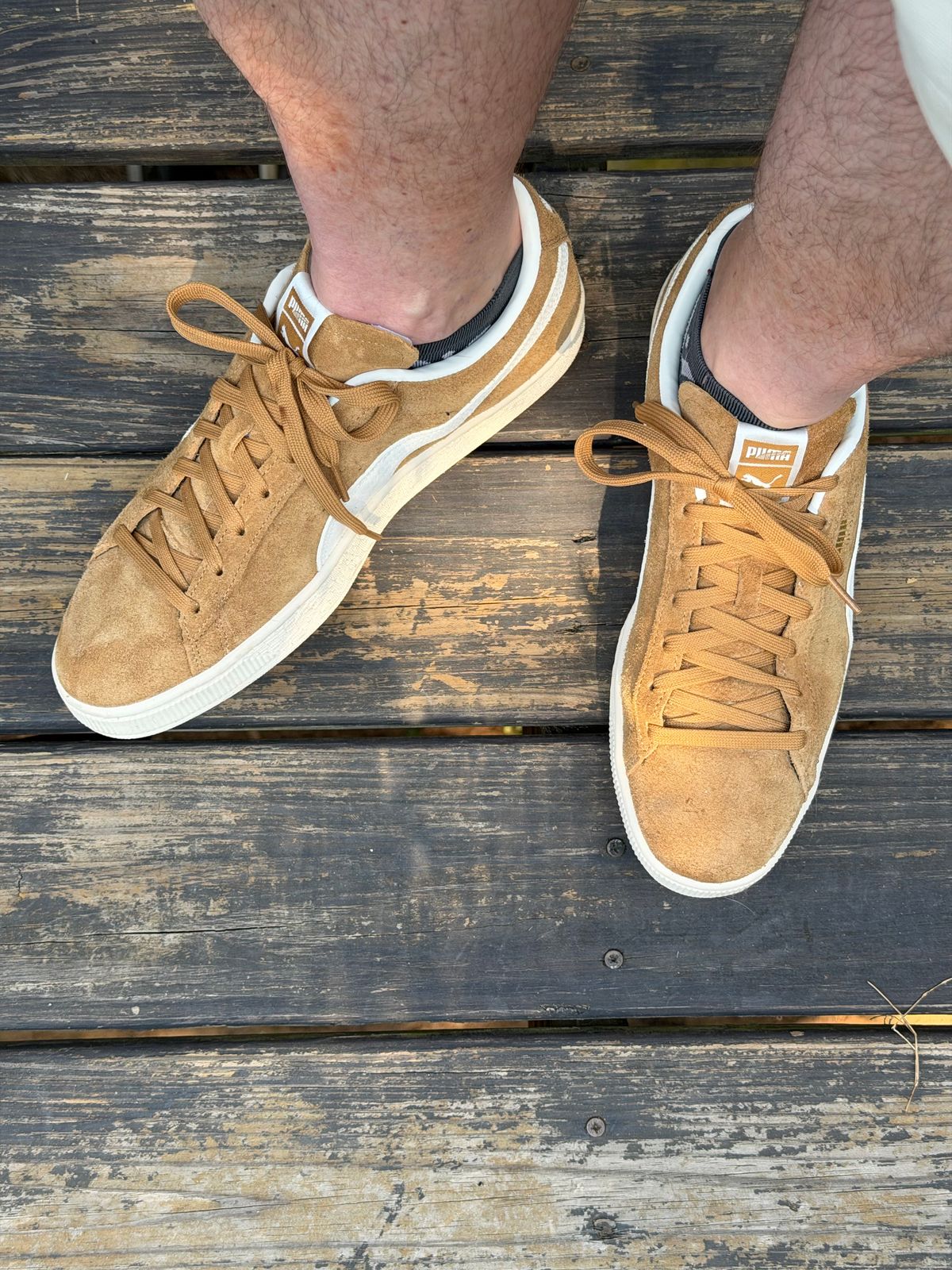 Photo by BigDawg308 on July 1, 2026 of the Puma Suede Charles F. Stead V in C.F. Stead Honey Butter Suede.