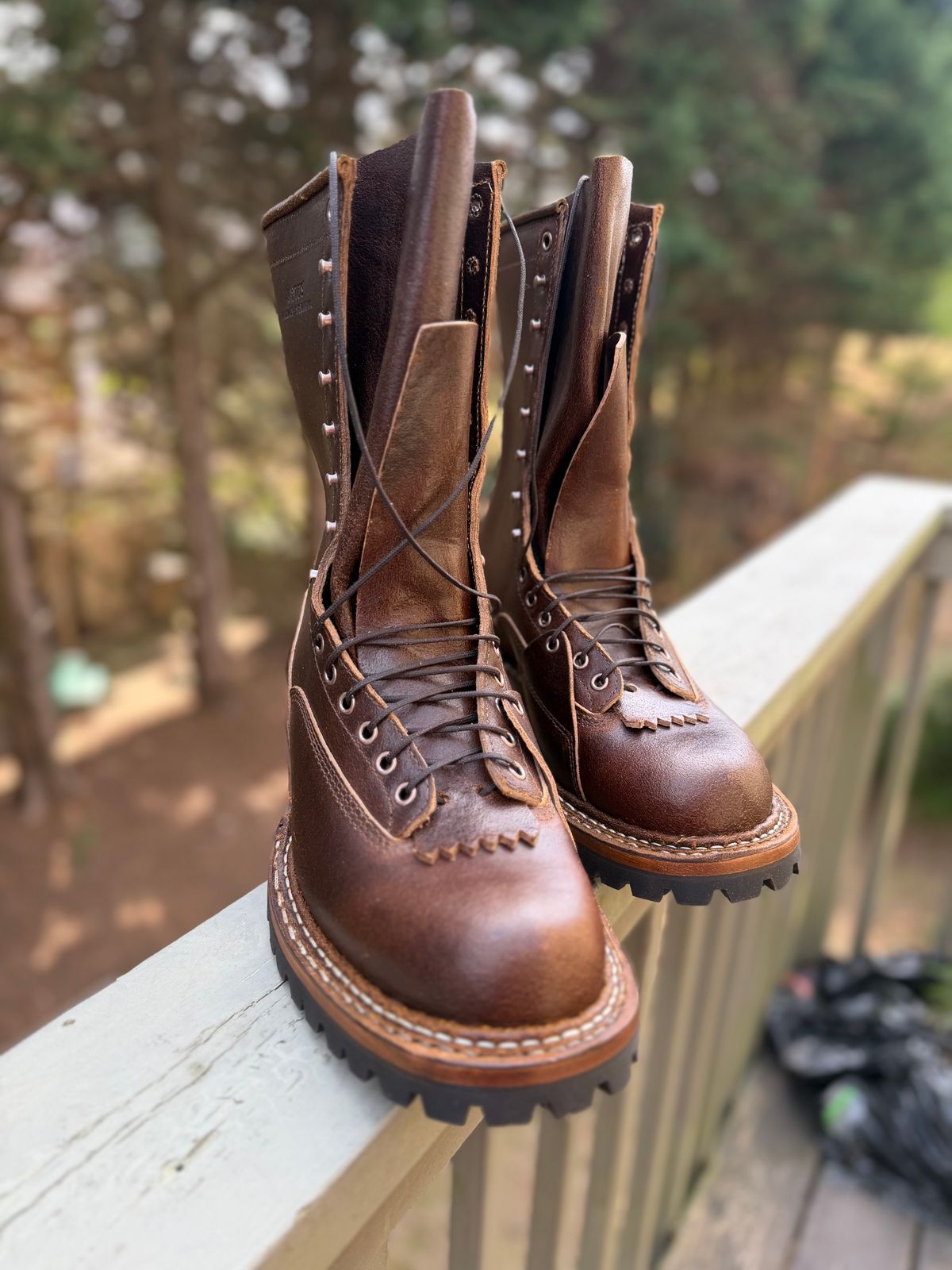 Photo by BigDawg308 on March 23, 2026 of the White's Bounty Hunter in Horween Cinnamon Waxed Flesh.