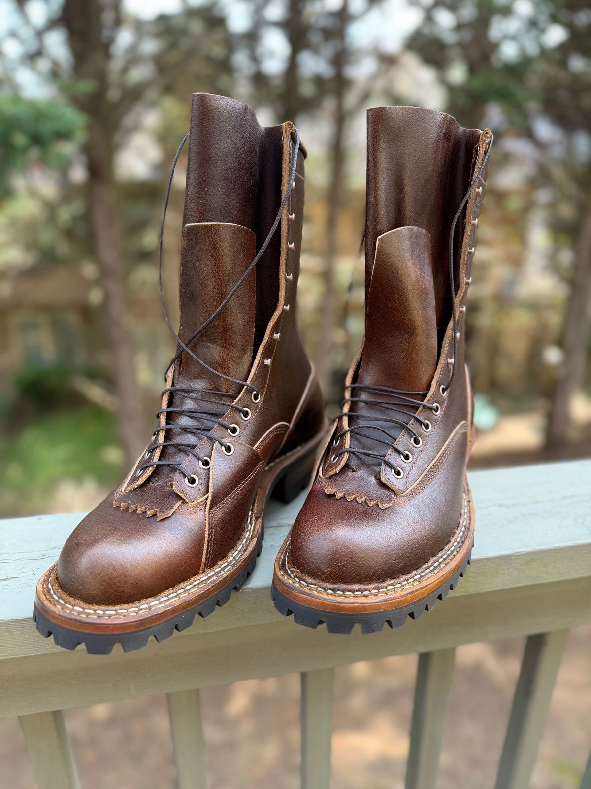 Photo by BigDawg308 on March 23, 2026 of the White's Bounty Hunter in Horween Cinnamon Waxed Flesh.