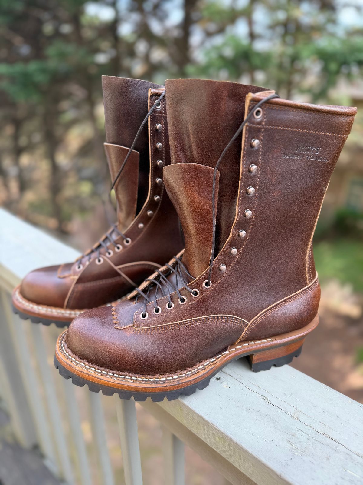 Photo by BigDawg308 on March 23, 2026 of the White's Bounty Hunter in Horween Cinnamon Waxed Flesh.