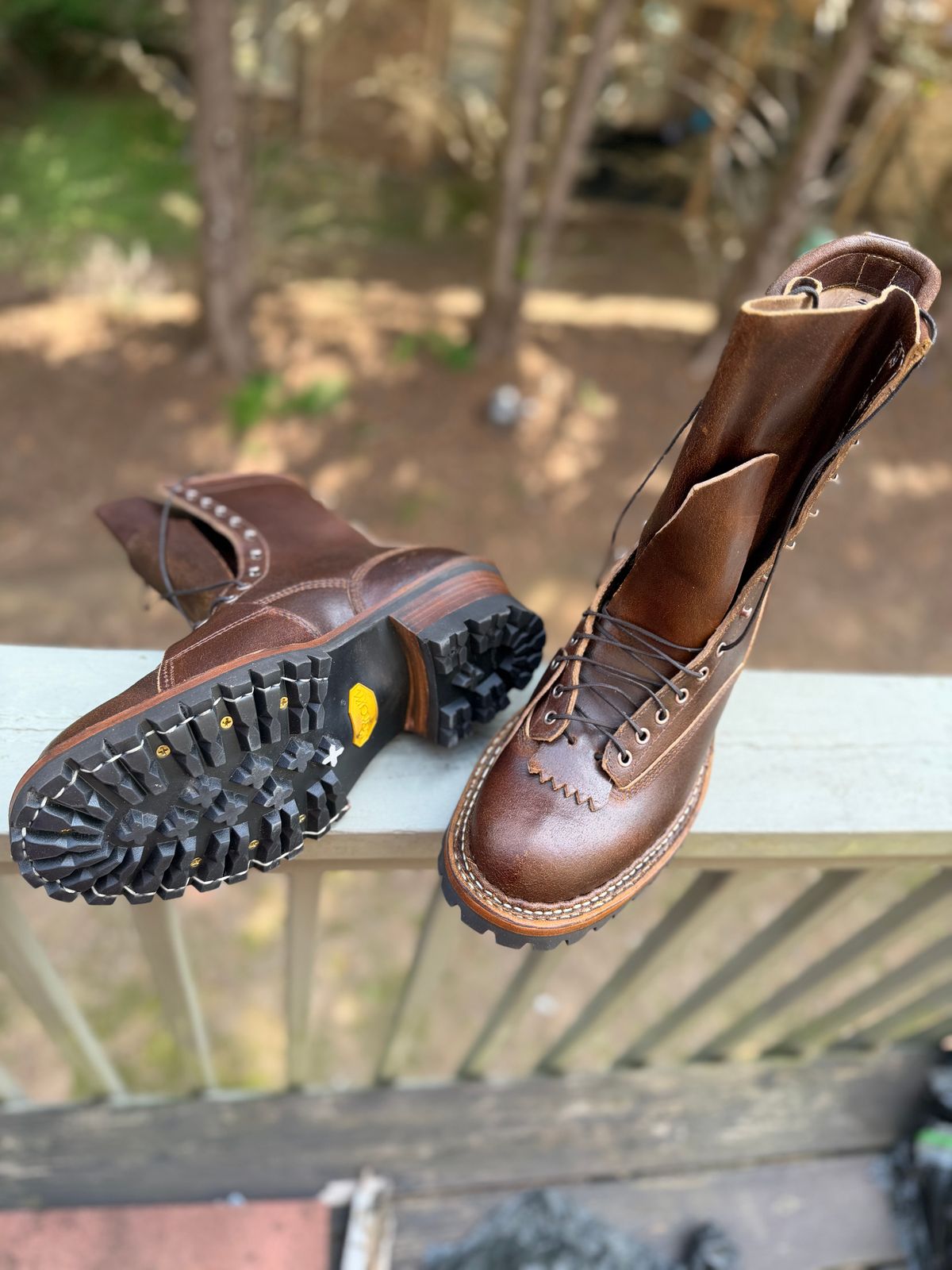 Photo by BigDawg308 on March 23, 2026 of the White's Bounty Hunter in Horween Cinnamon Waxed Flesh.